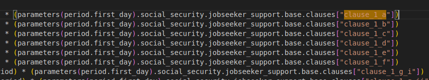Utilising the parameter in a formula